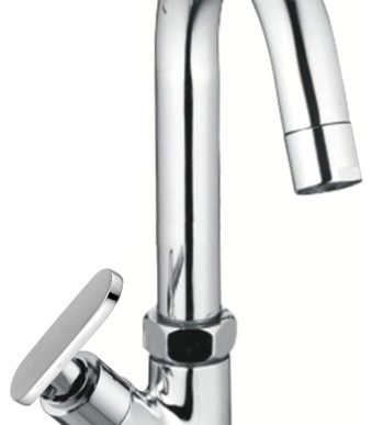 Bat Swan Neck Pillar Cock Basin Tap